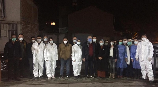 Kaymakam Sağlam'dan filyasyon ekibine gece ziyareti