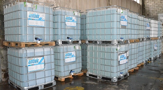 Kırıkkale Belediyesine 30 ton dezenfektan hibe edildi