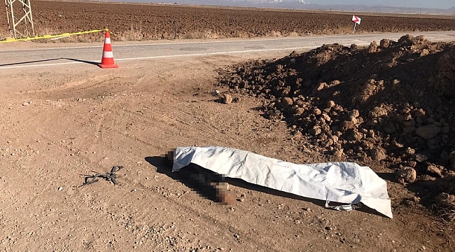 Konya'da devrilen motosikletin sürücüsü hayatını kaybetti
