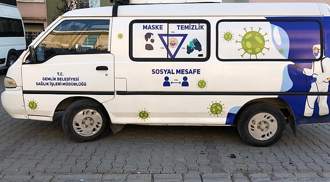 Korona savaşçıları Gemlik sokaklarında
