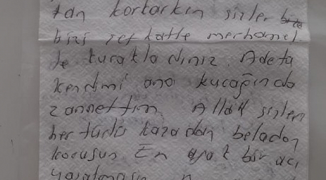 Korona virüsü yendi, yazdığı not sağlıkçıları duygulandırdı