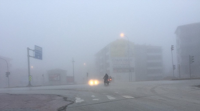 Kulu'da trafiğe sis engeli