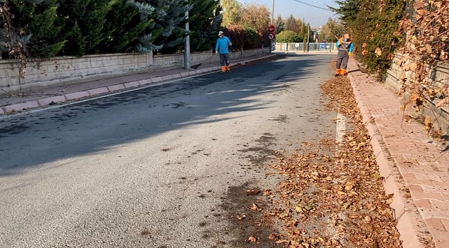 Kuru yapraklar geri dönüşüyor, Melikgazi'nin parklarına gübre oluyor