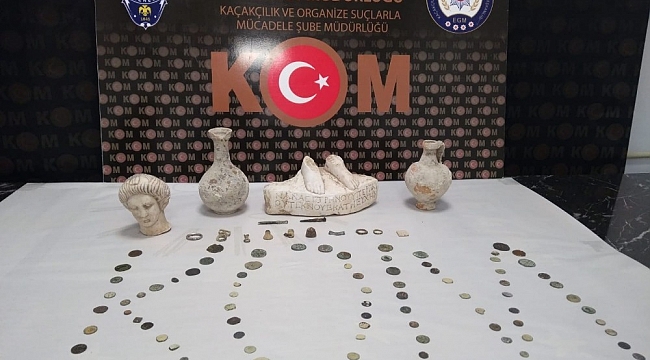 Kütahya'da tarihi eser operasyonu