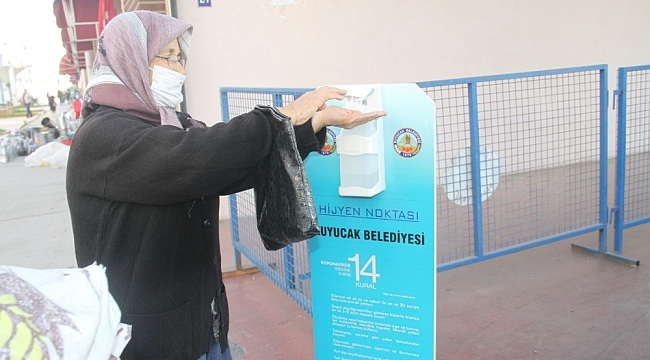 Kuyucak'ta pazar yerlerinde tedbir elden bırakılmıyor