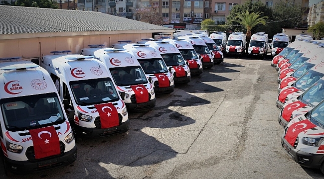 Mersin, 24 yeni ambulansa kavuştu