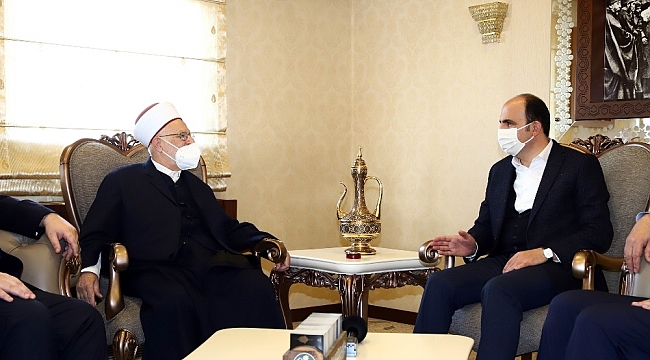 Mescid-i Aksa İmam Hatibi Başkan Altay'ı ziyaret etti