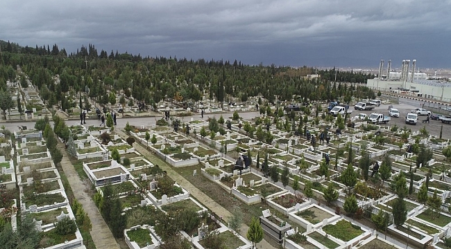 Mezarlıklara 50 bin çiçek dikildi