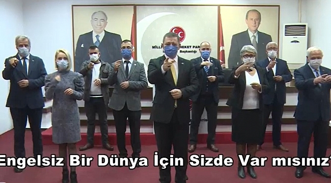 MHP Isparta teşkilatından işaret diliyle "Engelsiz dünya için sen de bir adım at" mesajı