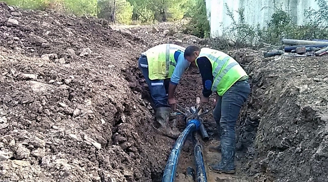 Milas Ekizköy Mahallesi'nin içme suyu hattı yenilendi