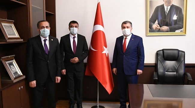 Milletvekili Arvas, yatırım projelerini Sağlık Bakanı Koca'ya görüştü
