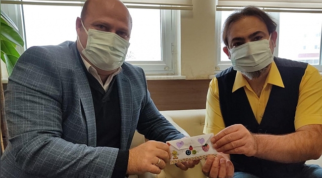 Minik öğrencilerden sağlık çalışanlarına 112 mektup