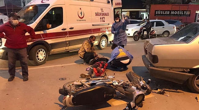 Motosiklete çarpıp kaçtı: 2 yaralı
