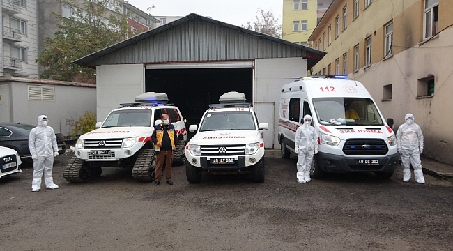 Muş 112 Acil Servis ekipleri kışa hazır