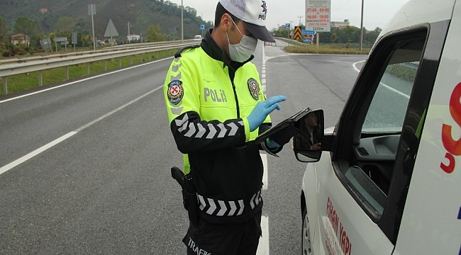 Ordu'da sürücülere hız ve kırmızı ışık cezaları