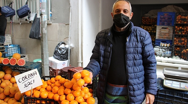 "Corona İlacı" mandalina pazarın gözdesi oldu