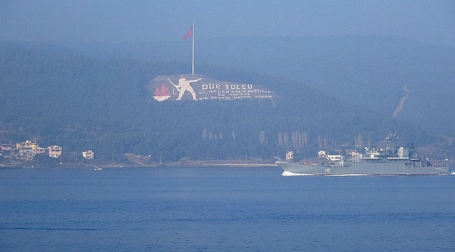 Rus savaş gemileri peş peşe Çanakkale Boğazı'ndan geçti