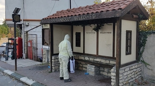Safranbolu Belediyesi kentin dört bir yanında dezenfekte çalışması başlattı