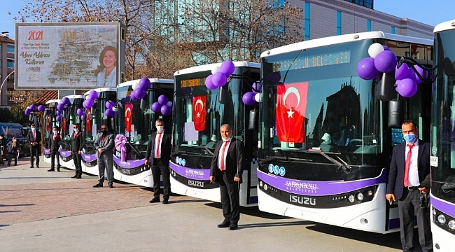 Safranbolu Belediyesi yeni nesil 7 yeni halk otobüsünü hizmete aldı