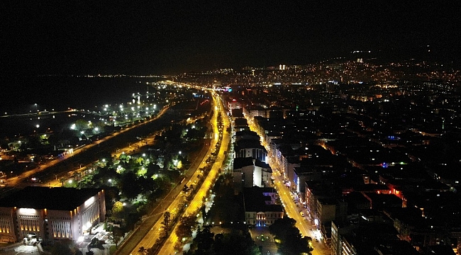 Samsun'da kısıtlama havadan görüntülendi