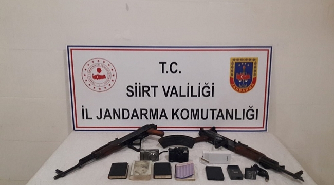 Siirt'te PKK'lı teröristlere ait mühimmat ele geçirildi