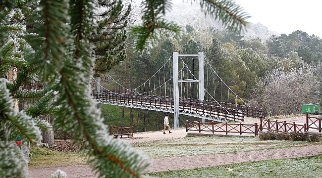 Sivas'ta masalsı kış güzelliği