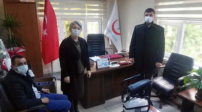 Söke MHP'den İlçe Sağlık Müdürlüğü'ne Dezenfektan Cihazı bağışı