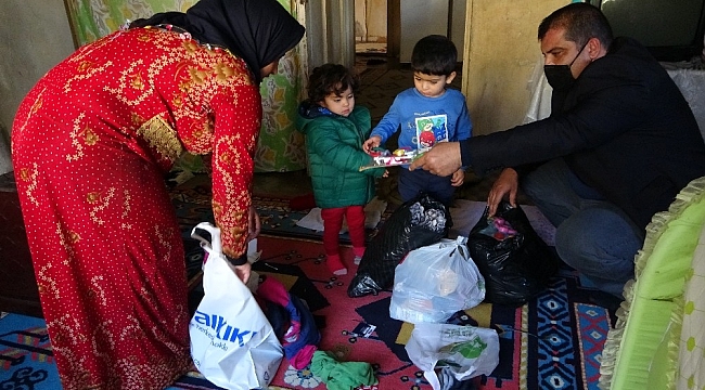 Suriyeli ailenin gözyaşlarını hayırseverler sildi