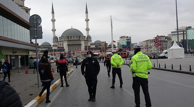 Taksim'de helikopter destekli huzur uygulaması gerçekleştirildi
