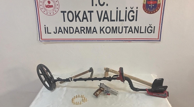 Tokat'ta kaçak kazı yapan 2 kişi suçüstü yakalandı