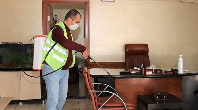 Toroslar'da dezenfekte çalışmaları sürüyor