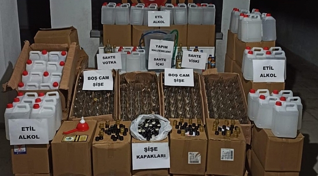 Trabzon'da sahte alkol operasyonu