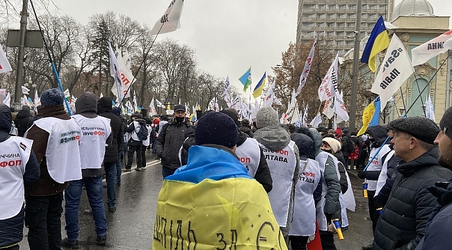 Ukrayna'da karantina protestosu