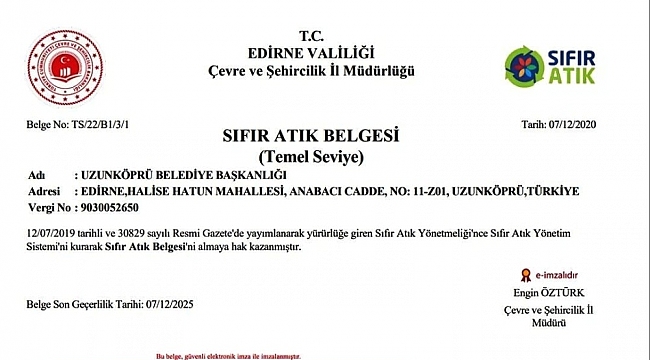 Uzunköprü Belediyesi 'sıfır atık' konusunda öncü belediyelerden