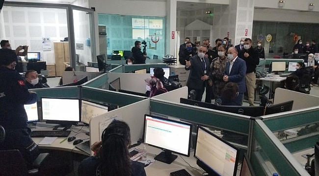 Vali Karadeniz'den 112 Acil Çağrı Merkezine ziyaret