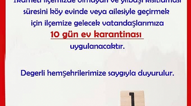 Yılbaşı tatili için gidenlere 10 günlük karantina uygulanacak