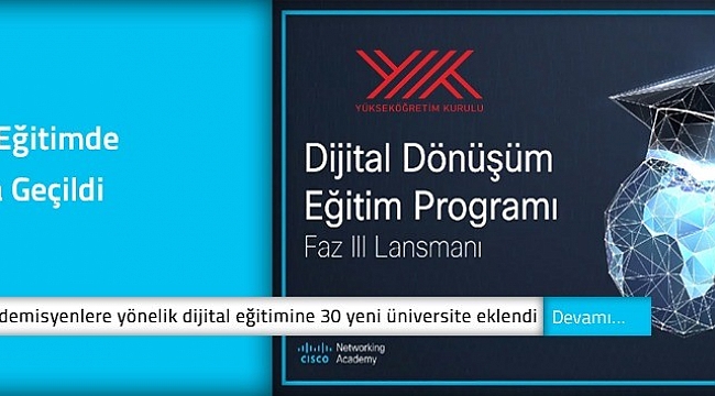YÖK'ün 24 üniversitede akademisyenlere yönelik dijital eğitimi tamamlandı