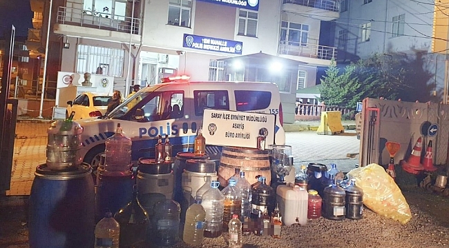 358 litre kaçak içki ele geçirildi