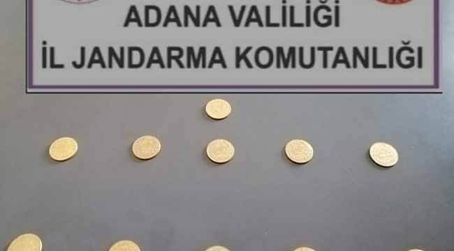Adana'da 11 altın sikke ele geçirildi