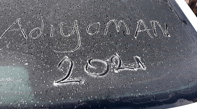 Adıyaman'da araçlar buz tuttu