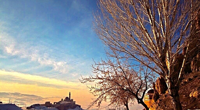 Ağrı'da kış manzarası göz kamaştırıyor