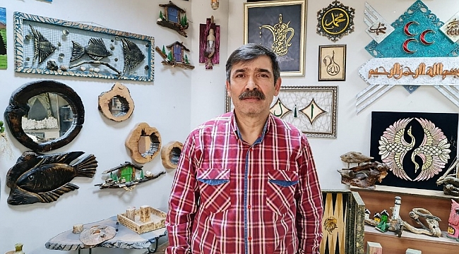 Ahşap yakma sanatçısı ilgisizlikten yakındı