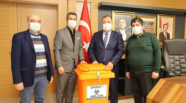 Aile Sağlık merkezlerine tıbbi atık kutusu desteği