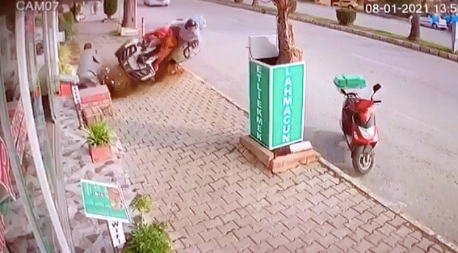 ATV kazasında ölümün teğet geçtiği anlar kamerada