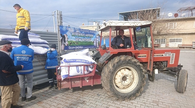 Aydın Büyükşehir Belediyesi'nden küçük üreticiye yem desteği