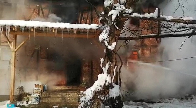 Bacaya giren Baykuş, evi küle çevirdi