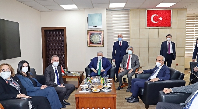 Bakan Elvan ve Binali Yıldırım'dan Başkan Gültak'a ziyaret