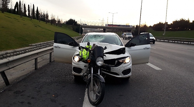 Başakşehir'de feci kaza: Motosikletli metrelerce sürüklendi