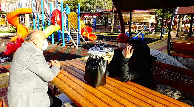 Başkan Ahmet Arı, maske denetimine çıktı