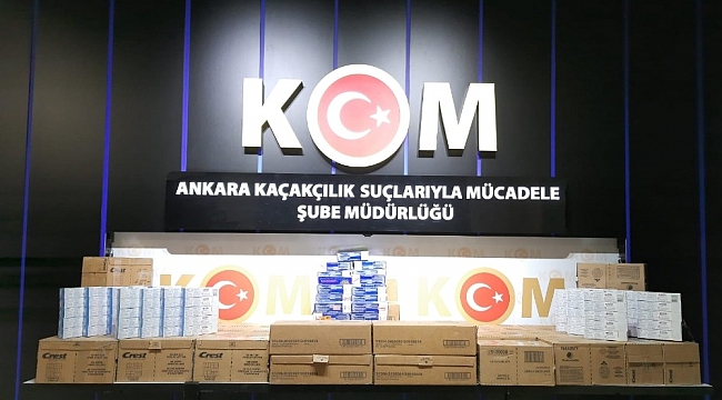 Başkent Polisi son kullanım tarihi geçmiş ve piyasaya sürülmeye hazır bin 140 adet dış macununu ele geçirdi